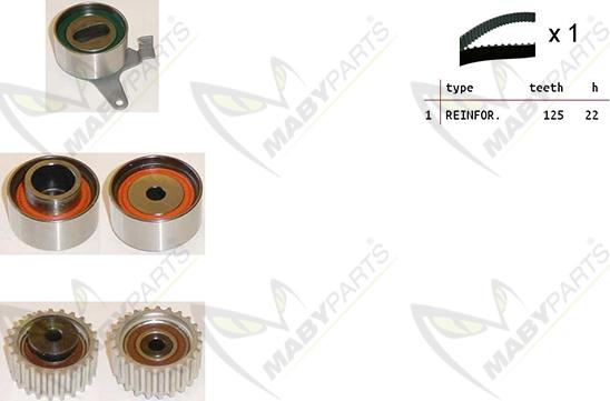 Mabyparts OBK010456 - Комплект ременя ГРМ avtolavka.club