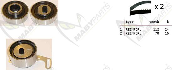 Mabyparts OBK010464 - Комплект ременя ГРМ avtolavka.club