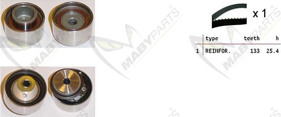 Mabyparts OBK010467 - Комплект ременя ГРМ avtolavka.club