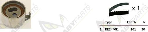 Mabyparts OBK010487 - Комплект ременя ГРМ avtolavka.club