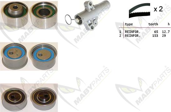 Mabyparts OBK010519 - Комплект ременя ГРМ avtolavka.club