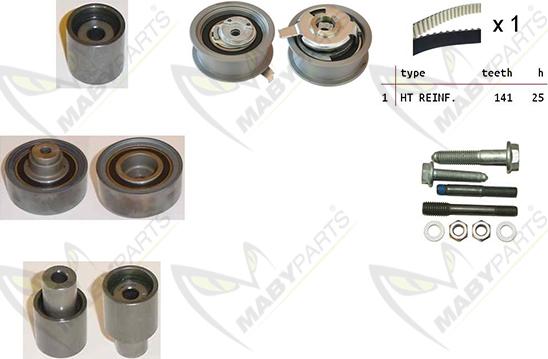 Mabyparts OBK010090 - Комплект ременя ГРМ avtolavka.club