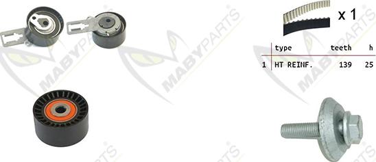 Mabyparts OBK010058 - Комплект ременя ГРМ avtolavka.club