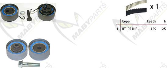 Mabyparts OBK010083 - Комплект ременя ГРМ avtolavka.club