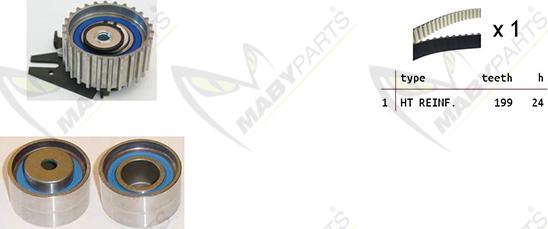 Mabyparts OBK010156 - Комплект ременя ГРМ avtolavka.club