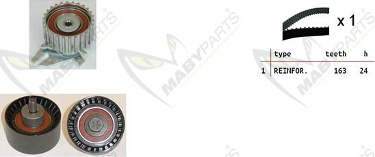 Mabyparts OBK010119 - Комплект ременя ГРМ avtolavka.club