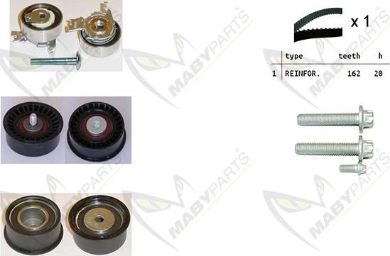 Mabyparts OBK010133 - Комплект ременя ГРМ avtolavka.club