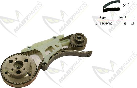 Mabyparts OBK010176 - Комплект ременя ГРМ avtolavka.club