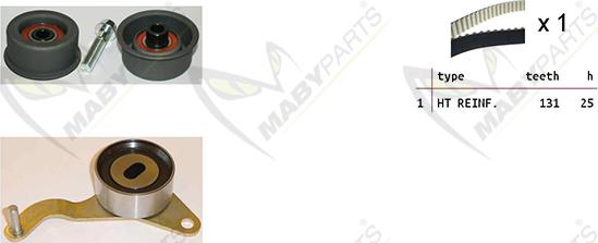 Mabyparts OBK010178 - Комплект ременя ГРМ avtolavka.club