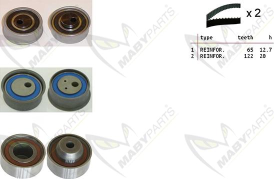 Mabyparts OBK010308 - Комплект ременя ГРМ avtolavka.club