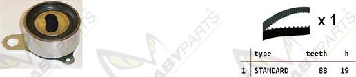 Mabyparts OBK010386 - Комплект ременя ГРМ avtolavka.club