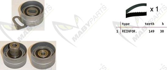 Mabyparts OBK010328 - Комплект ременя ГРМ avtolavka.club