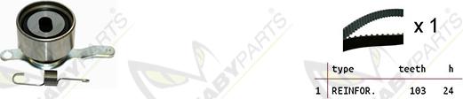 Mabyparts OBK010254 - Комплект ременя ГРМ avtolavka.club