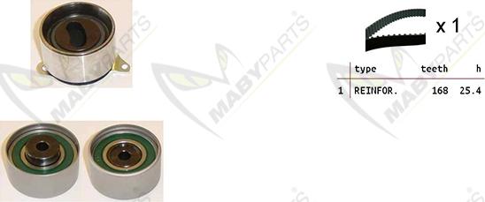 Mabyparts OBK010265 - Комплект ременя ГРМ avtolavka.club