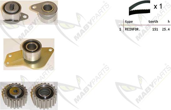 Mabyparts OBK010220 - Комплект ременя ГРМ avtolavka.club