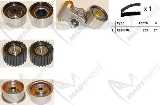 Mabyparts OBK010272 - Комплект ременя ГРМ avtolavka.club