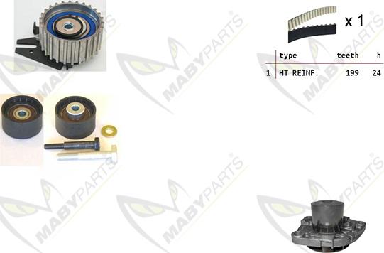 Mabyparts OBKWP0060 - Водяний насос + комплект зубчатого ременя avtolavka.club