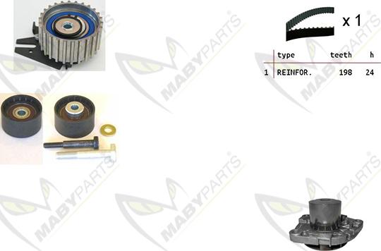 Mabyparts OBKWP0155 - Водяний насос + комплект зубчатого ременя avtolavka.club