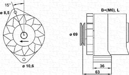 Magneti Marelli 944346033010 - Генератор avtolavka.club