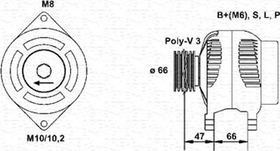 Magneti Marelli 944356935010 - Генератор avtolavka.club