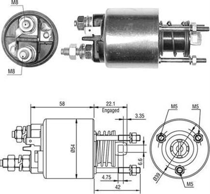 Magneti Marelli 940113050497 - Тягове реле, стартер avtolavka.club