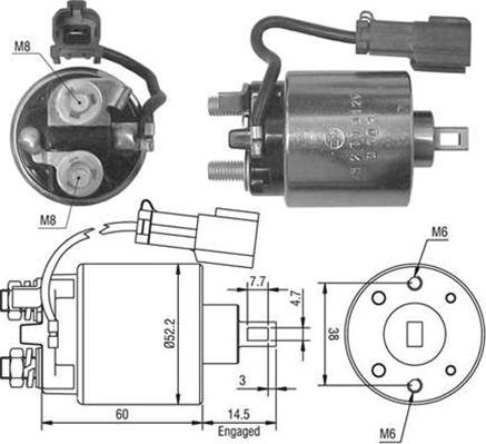 Magneti Marelli 940113050445 - Тягове реле, стартер avtolavka.club