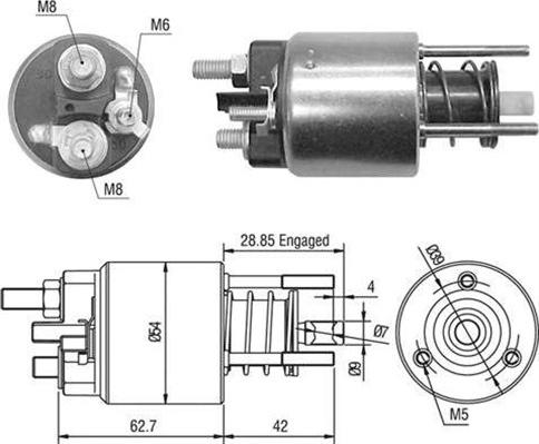 Magneti Marelli 940113050453 - Тягове реле, стартер avtolavka.club