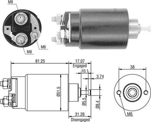 Magneti Marelli 940113050404 - Тягове реле, стартер avtolavka.club