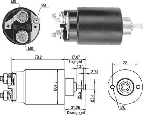 Magneti Marelli 940113050405 - Тягове реле, стартер avtolavka.club