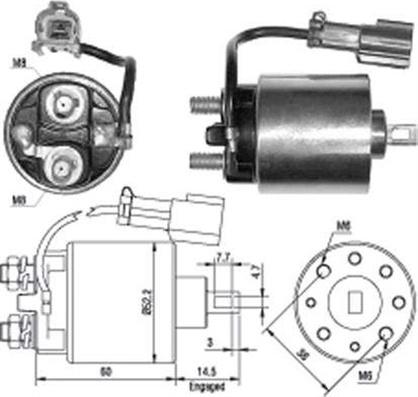 Magneti Marelli 940113050400 - Тягове реле, стартер avtolavka.club