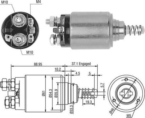 Magneti Marelli 940113050402 - Тягове реле, стартер avtolavka.club