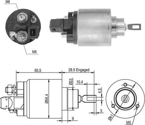 Magneti Marelli 940113050415 - Тягове реле, стартер avtolavka.club