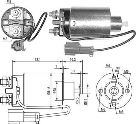 Magneti Marelli 940113050481 - Тягове реле, стартер avtolavka.club