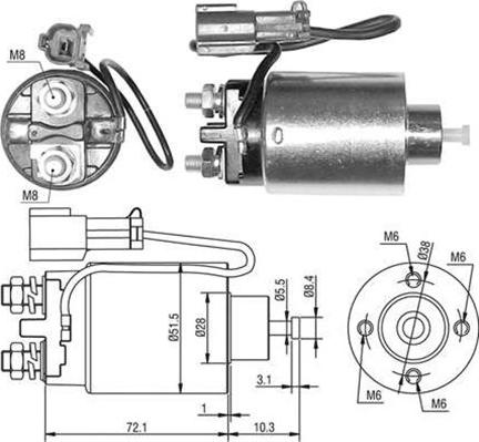 Magneti Marelli 940113050482 - Тягове реле, стартер avtolavka.club