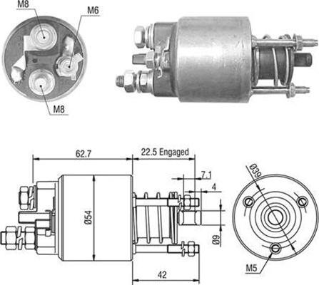 Magneti Marelli 940113050470 - Тягове реле, стартер avtolavka.club