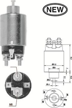 Magneti Marelli 940113050566 - Тягове реле, стартер avtolavka.club