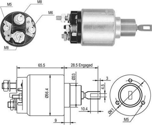 Magneti Marelli 940113050048 - Тягове реле, стартер avtolavka.club