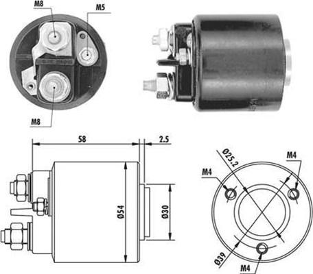 Magneti Marelli 940113050059 - Тягове реле, стартер avtolavka.club