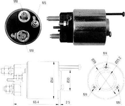 Magneti Marelli 940113050065 - Тягове реле, стартер avtolavka.club