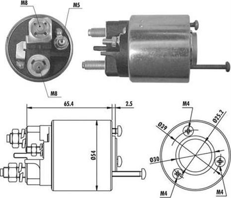 Magneti Marelli 940113050066 - Тягове реле, стартер avtolavka.club