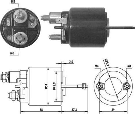 Magneti Marelli 940113050062 - Тягове реле, стартер avtolavka.club