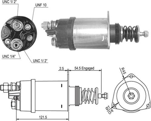 Magneti Marelli 940113050006 - Тягове реле, стартер avtolavka.club