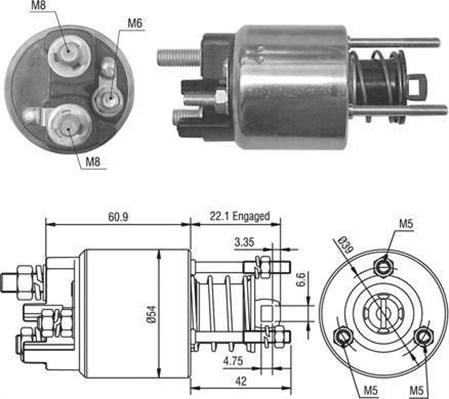 Magneti Marelli 940113050016 - Тягове реле, стартер avtolavka.club