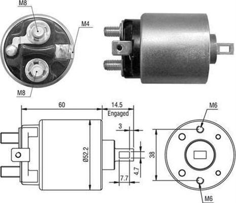 Magneti Marelli 940113050023 - Тягове реле, стартер avtolavka.club