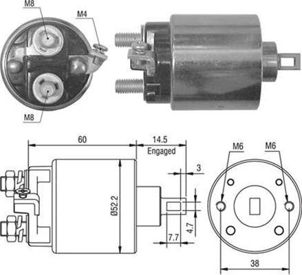 Magneti Marelli 940113050022 - Тягове реле, стартер avtolavka.club