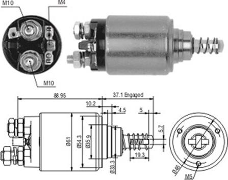 Magneti Marelli 940113050189 - Тягове реле, стартер avtolavka.club