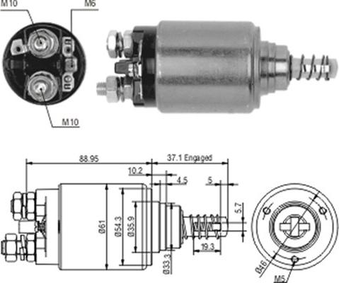 Magneti Marelli 940113050186 - Тягове реле, стартер avtolavka.club