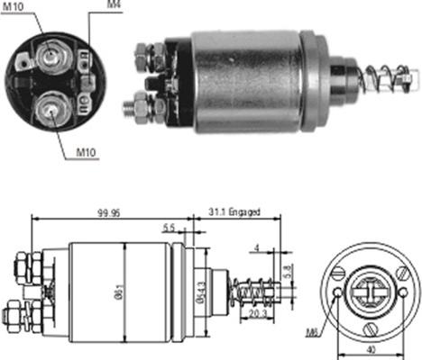 Magneti Marelli 940113050183 - Тягове реле, стартер avtolavka.club