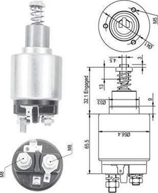 Magneti Marelli 940113050129 - Тягове реле, стартер avtolavka.club