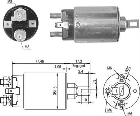 Magneti Marelli 940113050395 - Тягове реле, стартер avtolavka.club